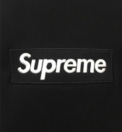 Supreme Black Logo Box Crewneck Sweatshirt