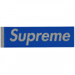 Details about Supreme Blue Glitter Box Logo Sticker