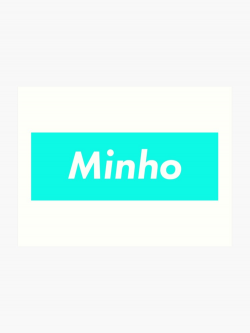 SHINee Minho Supreme Logo [Pearl Aqua Blue Version] | Art Print