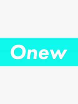 SHINee Onew Supreme Logo [Pearl Aqua Blue Version] | Canvas Print