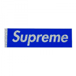 Supreme Glitter Box Logo Sticker (Blue)