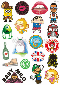 A4 Size Supreme Logo Cartoon Skateboard Luggage Car Bike ...