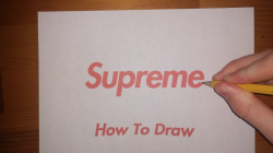 How to draw the supreme logo