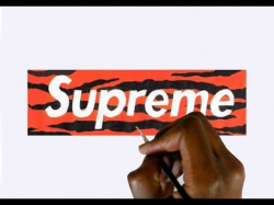 HOW TO DRAW SUPREME LOGO ! USING A RULER (PT 1) - YouTube in ...