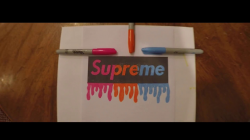 Drawing Custom Dripping SUPREME LOGO