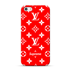 Classic Red Louis Vuitton Monogram x Supreme Logo iPhone 5S, 5 Case