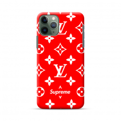 Classic Red Louis Vuitton Monogram x Supreme Logo iPhone 11 Pro Case