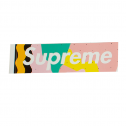 Supreme Pink Mendini Box Logo Sticker