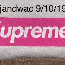 Supreme Pink On White Box Logo