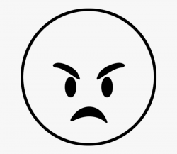 Transparent Angry Emoji Png - Angry Emoji Black And White ...