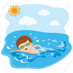Clipart Boy Swimming