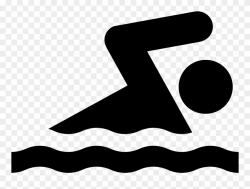 Swimming Clipart Transparent Background - Black And White ...