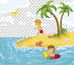 Cartoon , beach swimming PNG clipart | free cliparts | UIHere