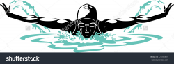Swimming Butterfly Clipart