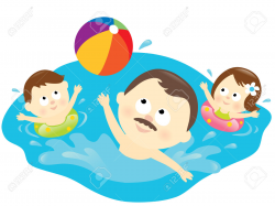 Family Swimming Clipart
