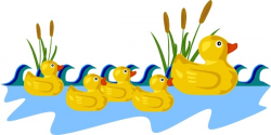 Rubber Duck Family Swimming clip art Free vector in Open ...