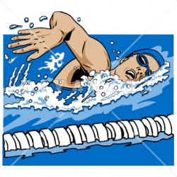 Man Swimming Clipart