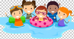 Swimming pool Child , swim , five children on water ...