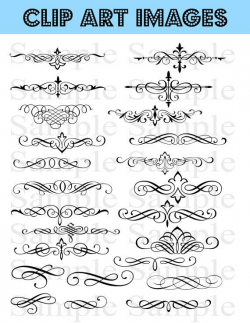 Swirls Wedding Clipart INSTANT DOWNLOAD Swirl Clip Art Wedding ...