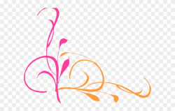 Swirls Clipart Colored - Transparent Colorful Corner Designs - Png ...