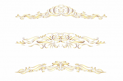 Gold text divider clipart, Gold borders and frames clip art, Swirl ...