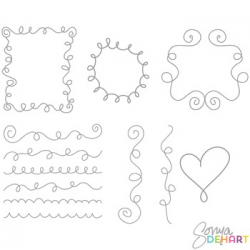 Frames - Doodle Swirl Flourish Clipart