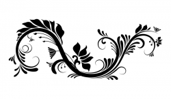 Flower Swirl Clip Art | Swirl and Flowers Vector Graphic | Graphic ...