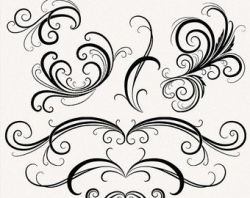 Wedding Digital Clipart Flourish Swirl by MayPLDigitalArt on Etsy ...