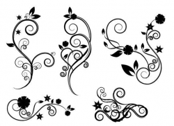 Flower Swirl Clip Art | ... Use - flourishes Damask Designs swirl ...