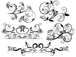 5 Swirl Vectors Svg Dxf Png Jpg Eps vector file Cut Files