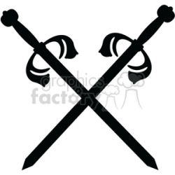 Crossed swords clipart. Royalty-free clipart # 375318