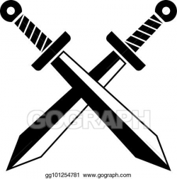 Vector Stock - Crossed swords vector icon. Stock Clip Art ...