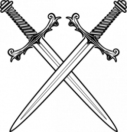 crossed swords | Sword tattoo, Sword drawing, Sword