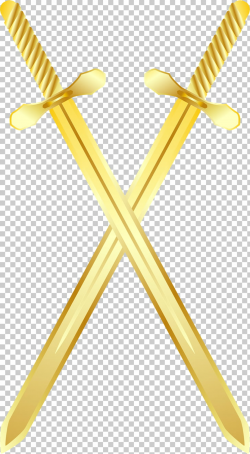 Sword Euclidean Computer file, painted gold sword, two ...