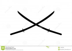 Two Katana Swords Crossed Logo And Silhouette Stock Vector ...