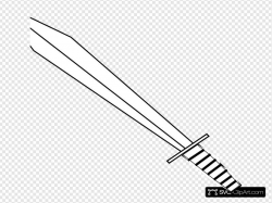 Sword Outline Clip art, Icon and SVG - SVG Clipart