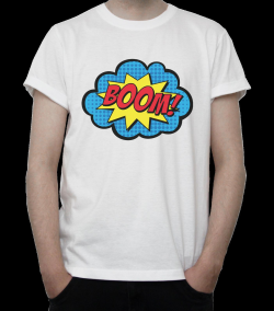 BOOM! Superhero CLIPART T Shirt POP Art COLOURFUL Word BUBBLE Design GREY  White Suit Hat Pink T Shirt Order T Shirts Quality T Shirts From Pubcup, ...