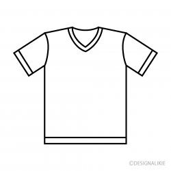 Free V-Neck T-Shirt Clipart Image｜Illustoon