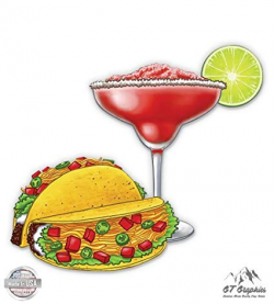 Amazon.com: GT Graphics Tacos And Margarita - Vinyl Sticker ...