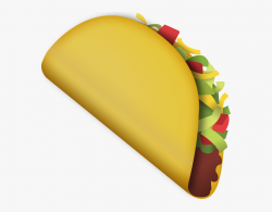 Taco Clip Transparent Background - Taco Emoji Png #192624 ...