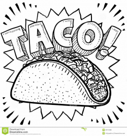 Gallery For > Taco Clip Art Black And White | Food, Drink and ...