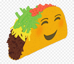 Happy Taco Car Decal Clipart Happy Taco - Happy Face Taco - Png ...
