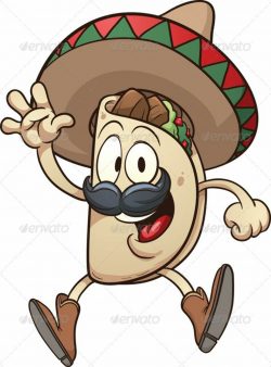 Mexican Taco | Food Vectors Creative | Taco cartoon, Cactus cartoon ...