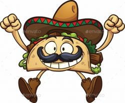 Cartoon Taco (CS, cartoon, character, excited, gradient, happy ...