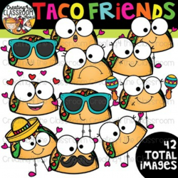 Taco Friends Clipart {Taco Clipart}