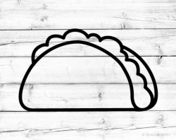 Taco Svg Taco Silhouette Svg Taco Tuesday Svg Feed Me Tacos Svg Taco ...