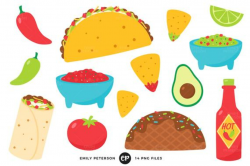 Taco Clipart Mexican Food Clipart Watercol #388422 - Clipartimage.com