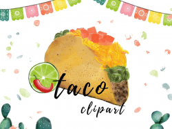 Watercolor Taco Clipart Mexican PNG by turnip on Dribbble