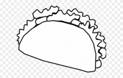 Small Clipart Taco - Taco Clipart Png Black And White Transparent ...