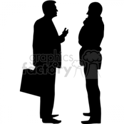 Business people talking clipart. Royalty-free clipart # 373803